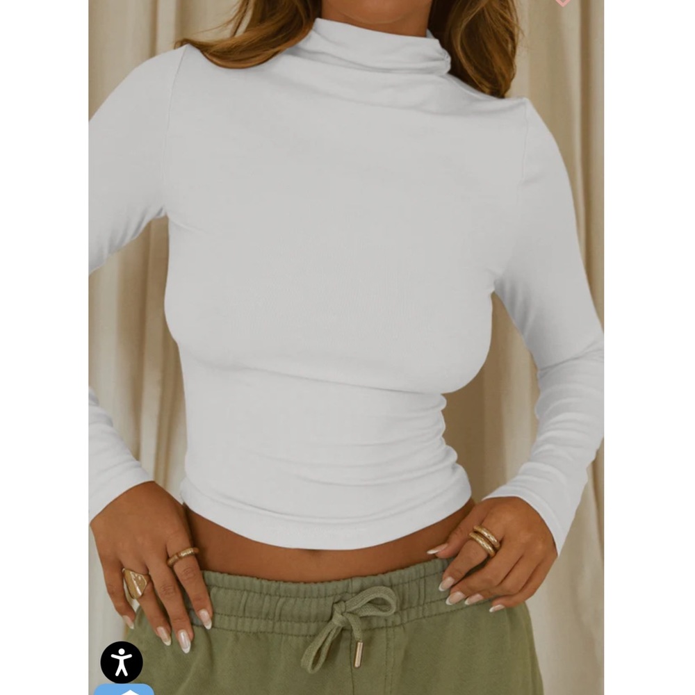 Never worn miss Lola backless turtleneck long sleeve